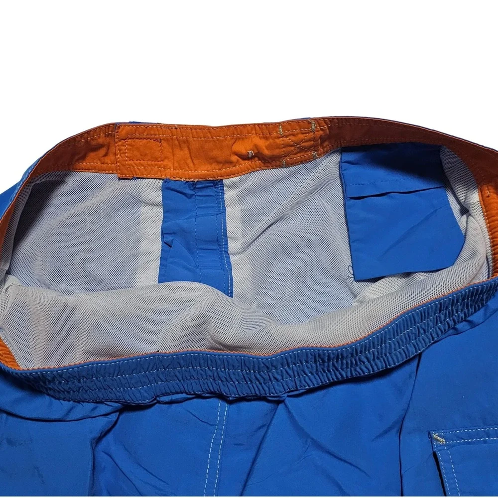 Polo Ralph Lauren Mens Royal Blue Orange Pony Mesh Lined Swim Trunks Large